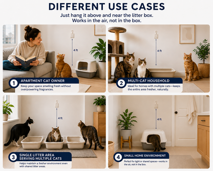 MoodifyPet Cat Litter Box Odor Neutralizer — 6 Pack (Whole-Home)